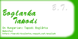 boglarka tapodi business card